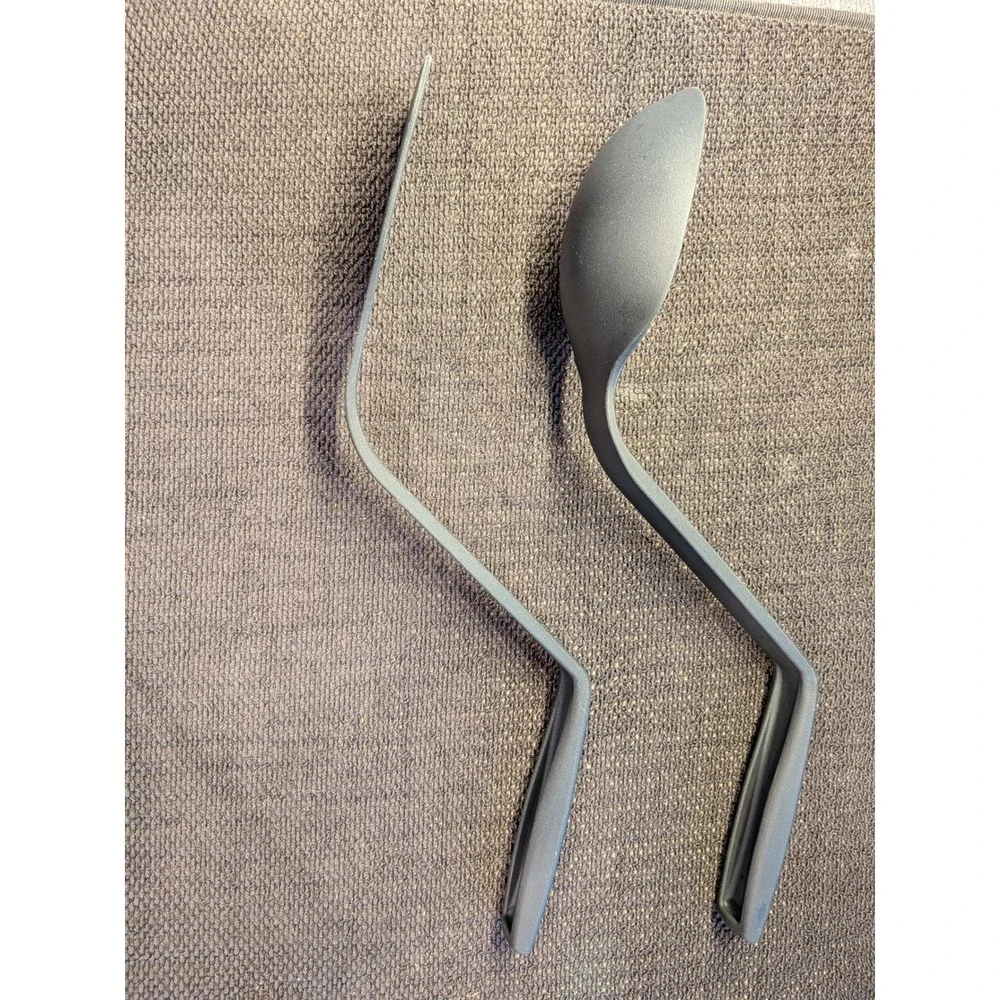 Ninja Foodi NeverStick 2 Piece Utensil Set Spatula and Spoon‎ Charcoal Grey